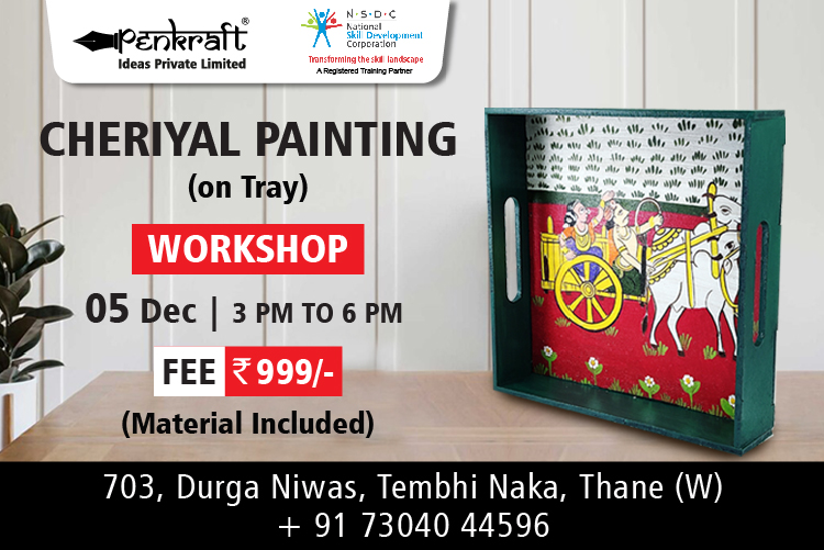 Penkraft Cheriyal Painting on Tray Workshop